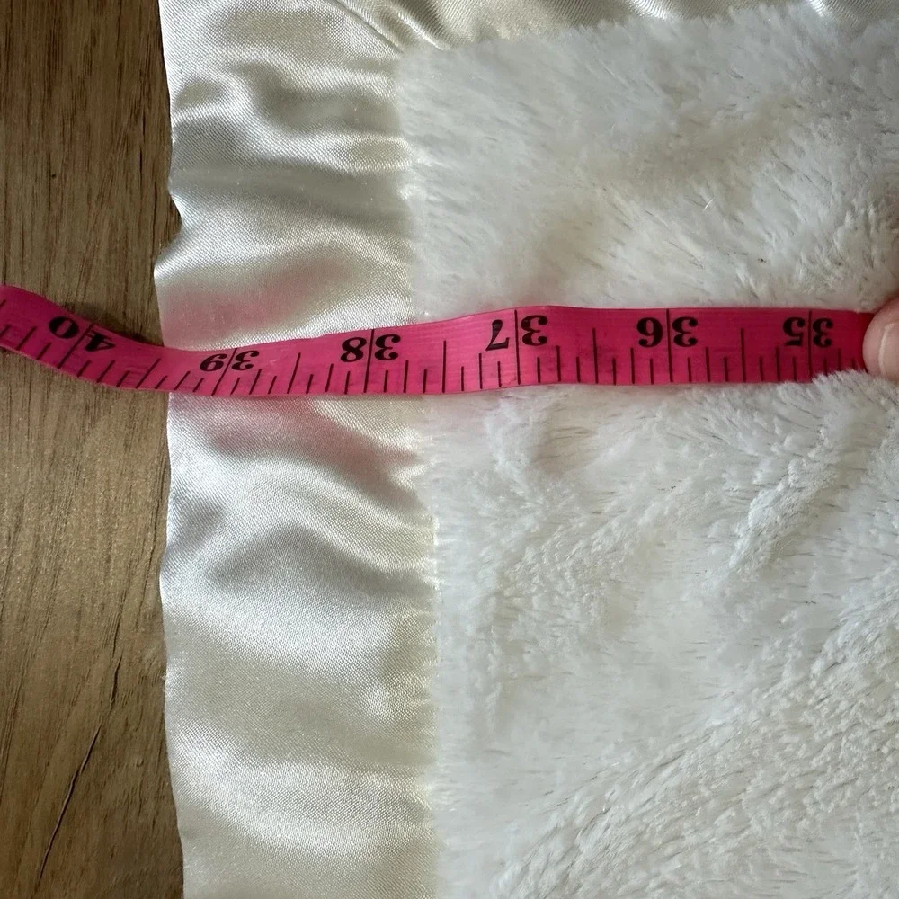 Baby‎ Essentials Plush Blanket White Satin Edge Hard To Find Lovey Fleece Sherpa